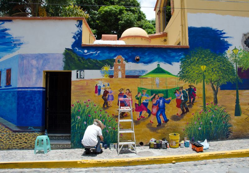 Professional muralists create unique, custom designs tailored to your space.